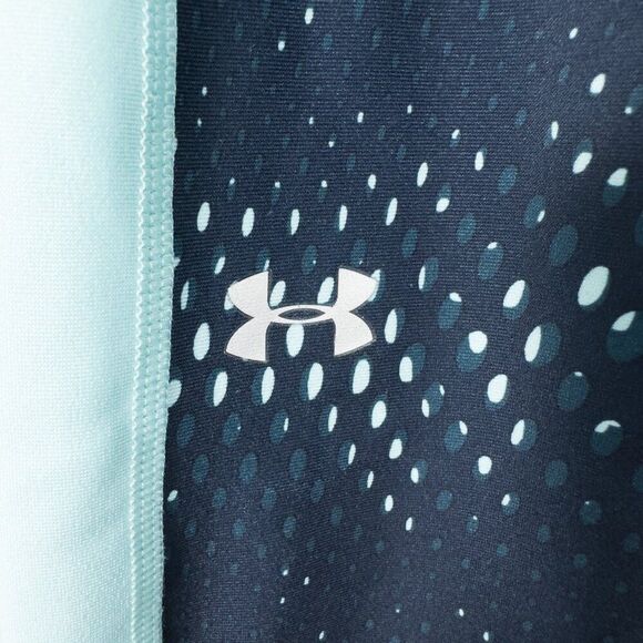 Under Armour HeatGear Cropped Leggings Womens Medium Compression Blue Athletic - Picture 12 of 15